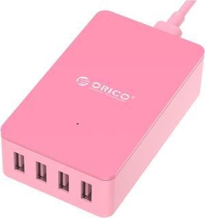 ORICO Portable 4 Ports Desktop & Travel 5V2.4A USB Charger Family-Sized Desktop Charger for iPhone 7 / 6s / Plus, iPad Air 2 / mini 3, Galaxy S7 / S6 / S6 Edge / Edge+, Note 5 & More (CSE-4U-US)