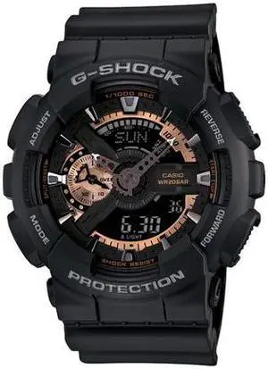 Casio G Shock Black / Rose Dial Men's Watch - GA110RG-1A Casio G Shock Black / Rose Dial Men's Watch - GA110RG-1A