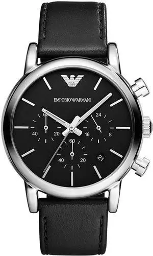 Emporio Armani Classic Leather Chronograph Mens Watch AR1828