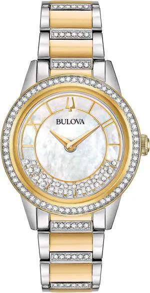 Bulova TurnStyle Ladies Gold Plated Stainless Steel Quartz Watch 98L245
