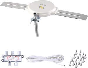 LAVA HD-8008, Outdoor TV Antenna Omnidirectional 360 Degree HD TV 4K Omnipro Amplified TV Antenna OmniPro HD-8008 + Installation Kit