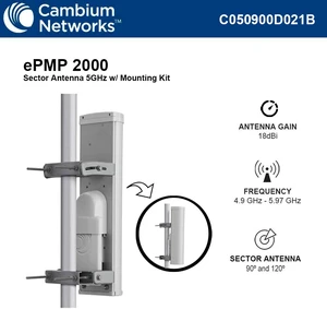 Cambium Networks ePMP 2000 Sector Antenna 5GHz 90/120 degree with Mounting Kit - C050900D021B Cambium Networks ePMP 2000 Sector Antenna 5GHz 90/120 degree with Mounting Kit - C050900D021B