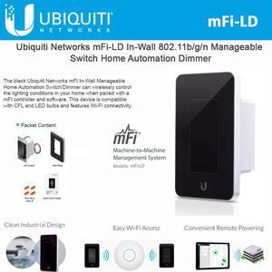 Ubiquiti mFi-LD In-Wall Black Manageable Switch Dimmer Wi-Fi 802.11b/g/n