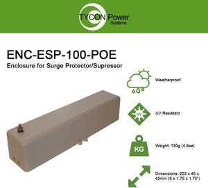 Tycon Power Systems ENC-ESP-100-POE Outdoor Weatherproof and UV Registant Enclosure for Surge Protectors