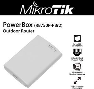 Mikrotik PowerBox RB750P-PBr2 5 Port Outdoor Router with PoE Output on 4 Ports