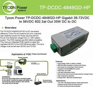 Tycon Power (TP-DCDC-4848GD-HP) Gigabit 36-72VDC DC to DC