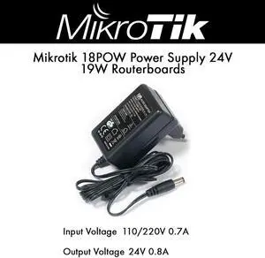 Mikrotik 24V Power Supply 18POW supply 24vdc 19.2 watts (.8amp)