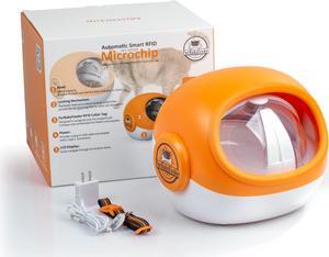 FurBabyFeeder® Sphere Automatic Microchip Pet Feeder  LCD Menu - Enclosed & Locking Doors - Uses RFID Collar Tag - Multi-Pet