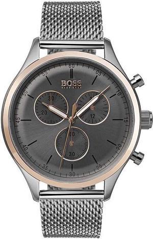 Mens Hugo Boss Companion Steel Mesh Band Chronograph Watch 1513549