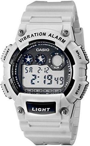 Men's Casio Digital Vibration Alert White Resin Watch W735H-8A2V