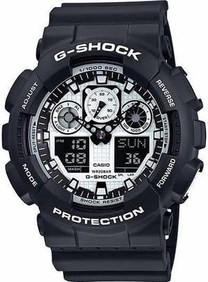 Casio G-Shock Digital Analog Black Sports Watch GA100BW-1A GA-100BW-1ACR