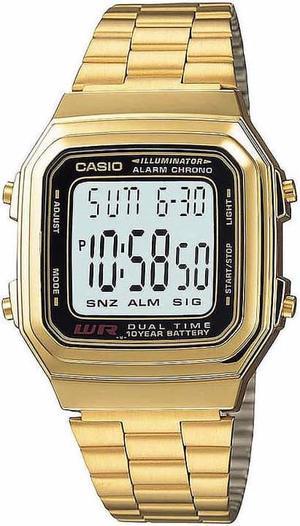 Men's Casio Digital Classic Gold Tone Steel Watch A178WGA-1AD A178WGA-1A