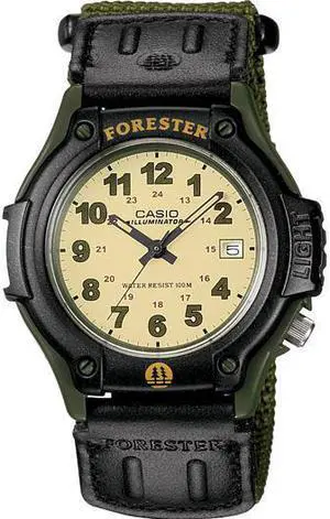 Men's Green Casio Classic Leather/ Cloth Forester Watch FT500WC-3BV