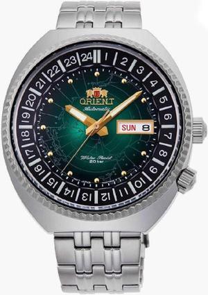 Men's Orient World Map Revival Automatic Day-Date Watch RA-AA0E02E19B