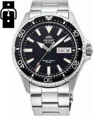 Men's Orient Kamasu Diver's Steel Automatic Watch RA-AA0001B19B