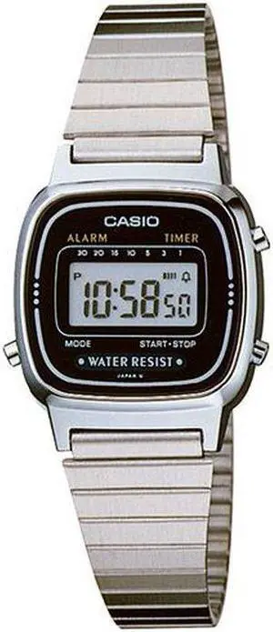 Women's Casio Classic Steel Band Digital Watch LA670WA-1