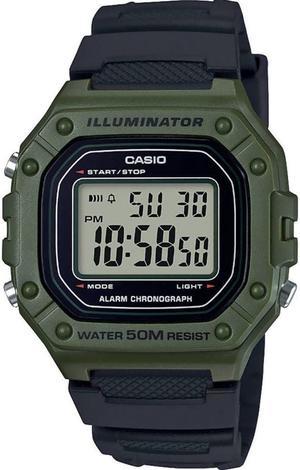 Men's Casio Illuminator Green Digital Sports Chronograph Watch W218H-3AV