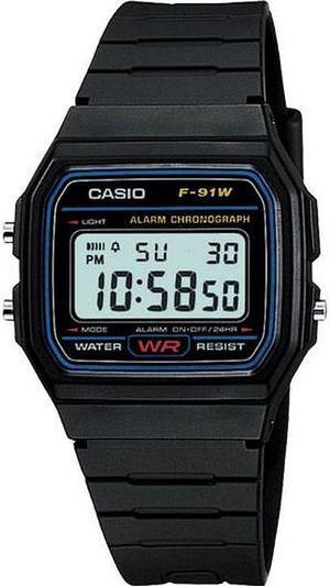 Men's Casio Classic Black Digital Watch F91W-1 F91W-1D
