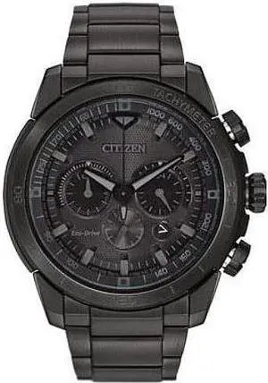 Men's Black Citizen Eco-Drive Ecosphere Chronograph Watch CA4184-81E