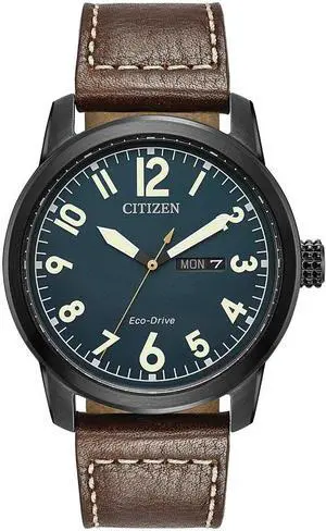 Men's Citizen Chandler Dark Brown Leather Band Watch BM8478-01L