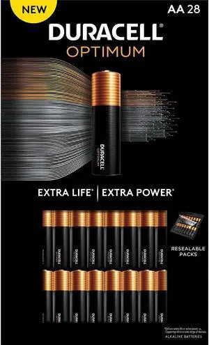 Duracell Optimum AA Batteries- Resealable Package (28 Pack)