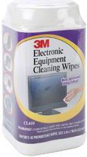 3M Electronic Equipment Cleaning Wipes 5 1/2 x 6 3/4 White 80/Canister CL610