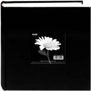 Cloth Photo Album With Frame 9"X9"-Deep Black