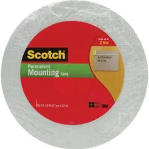 Double Coated Tape, 1 In x 5 yd., Natural Double Coated Tape, 1 In x 5 yd., Natural