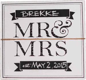 Mud Pie Mr Mrs Wedding Wooden Wall Sign Personalize Name Date Photo Op
