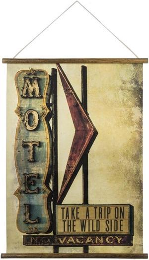 Midwest CBK Take a Trip on Wild Side Scroll Art Wood Paper Wall Decor 24 Inches