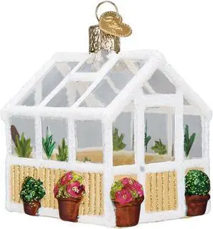 Greenhouse Hothouse for Growing Flowers Christmas Holiday Ornament