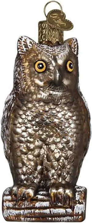 Old World Christmas Vintage Inspired Wise Old Owl Holiday Ornament Glass