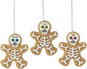 Day of the Dead Gingerbread Holiday Ornaments Set of 3