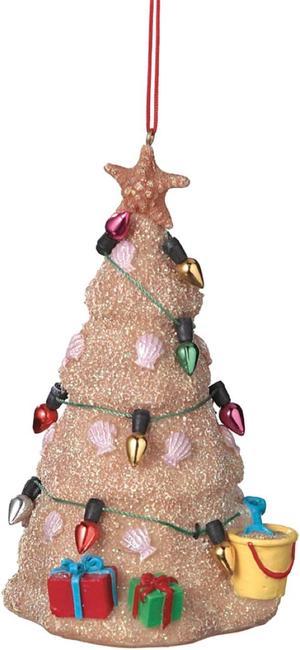 Midwest Sand Beach Christmas Tree Hanging Resin Christmas Ornament (2 inch)