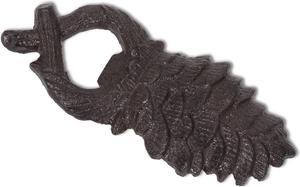 Pinecone Bottle Opener Handheld Brown Cast Iron