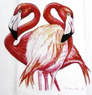 Flamingos Standing Proud Microfiber Kitchen Drying Towel 25 Inches