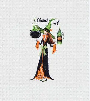 Cheers Witch Brewing Up A Spell Halloween Holiday Kitchen Towel 27 Inch