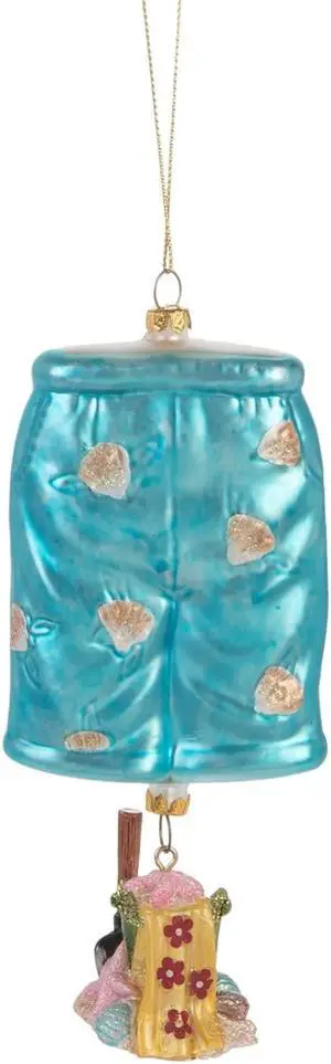 Beachcombers Mens Bathing Suit Board Shorts Christmas Holiday Ornament Glass