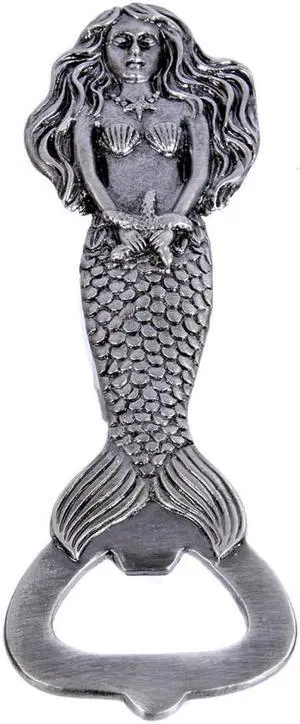Mermaid Shaped Bottle Opener 4.5 Inches Metal