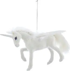 White Pegasus Ornament C4882 New