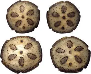 Coastal Sand Dollar Wood Burned Napkin Rings Set of 4