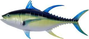 Sport Fishing Replica Blue Fin Tuna Wall Decor Plaque 18 Inches
