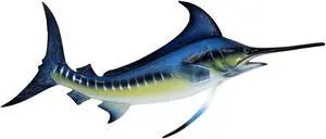 Sport Fishing Big Catch Blue Marlin 18 Inch Resin Wall Decor Plaque