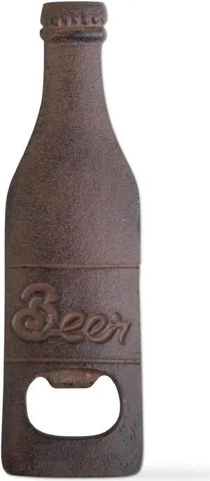 Beer Bottle Shaped Cast Iron Brown Bottle Cap Opener