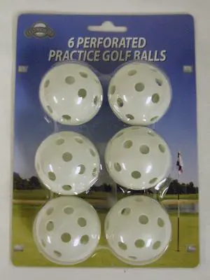 On Course 6 pack Perforated Plastic Golf Balls