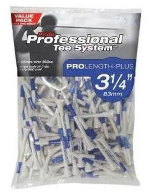 Pride Professional Pro Length (3.25"), White Golf Tees