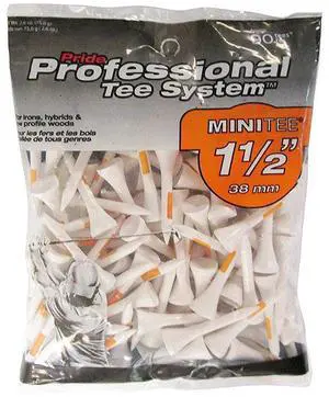 Pride Professional Mini Tee (1 1/2") White 90pk Golf Tees