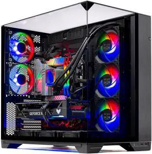 Skytech O11 Vision Gaming PC Desktop, Ryzen 9 9900X 4.4 GHz (5.6GHz Turbo), NVIDIA RTX 4080 Super 16GB GDDR6X, 2TB Gen4 SSD, 64GB DDR5 6000, 1000W GOLD ATX 3.0 PSU, 360mm AIO , Wi-Fi, Win 11 Home