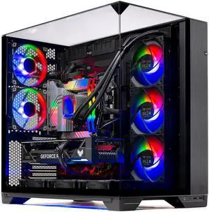 Skytech O11 Vision Gaming PC Desktop, Ryzen 7 9700X 3.8 GHz (5.5GHz Turbo Boost), NVIDIA RTX 4070 Super 12GB GDDR6X, 1TB Gen4 SSD, 32GB DDR5 RAM 5600 RGB, 850W GOLD PSU, 360mm ARGB AIO , Wi-Fi, Win 11