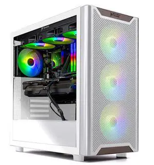 Skytech Chronos Gaming PC Desktop, Ryzen 7 7800X3D 4.2 GHz (5GHz Turbo Boost), AMD RX 7800XT 16GB GDDR6, 1TB Gen4 SSD, 32GB DDR5 RAM 6000 RGB, 850W GOLD PSU, 360mm ARGB AIO , Wi-Fi, Win 11 Home